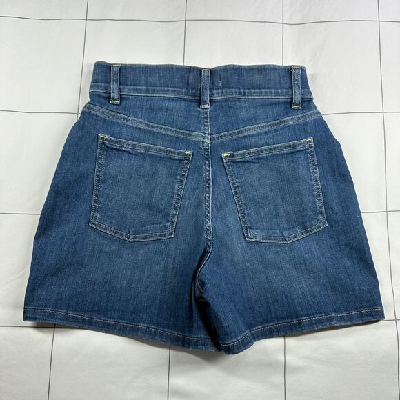 Spanx Shorts Womens XS Blue Vintage Indigo Jean Shaping Denim High Rise Stretch - Picture 3 of 12